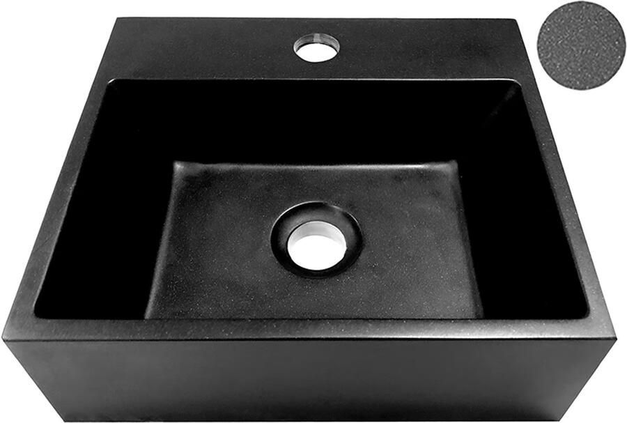 Wiesbaden Fonteinset quartz 33x29x11 cm mat zwart - Foto 3