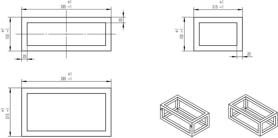 Wiesbaden Frame voor fontein Nick | Wandmontage | 39.5x15x21.5 cm | Vierkant | Wit mat - Foto 3