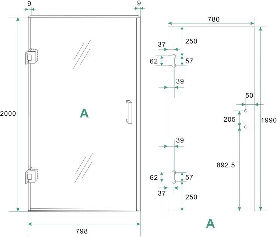 Wiesbaden Glas voor nisdeur Less | 80x200 cm | Nano-coating | Vintage brons glas