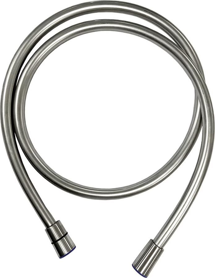 Wiesbaden Glijstang set UniMatch | 75 cm | Incl.Handdouche en Doucheslang | Messing | Rond | Geborsteld staal - Foto 2