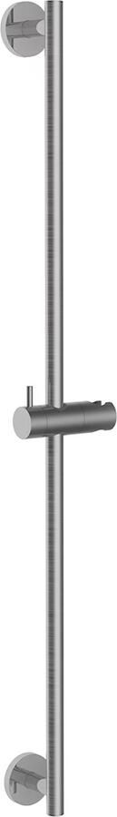 Wiesbaden Glijstang set UniMatch | 75 cm | Incl.Handdouche en Doucheslang | Messing | Rond | Gunmetal - Foto 3