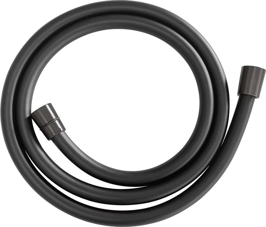 Wiesbaden Glijstang set UniMatch | 75 cm | Incl.Handdouche en Doucheslang | Messing | Rond | Gunmetal Mat zwart