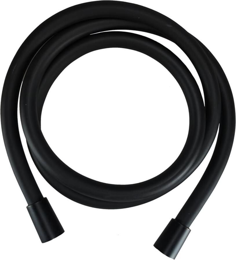 Wiesbaden Glijstang set UniMatch | 75 cm | Incl.Handdouche en Doucheslang | Messing | Rond | Mat zwart - Foto 2