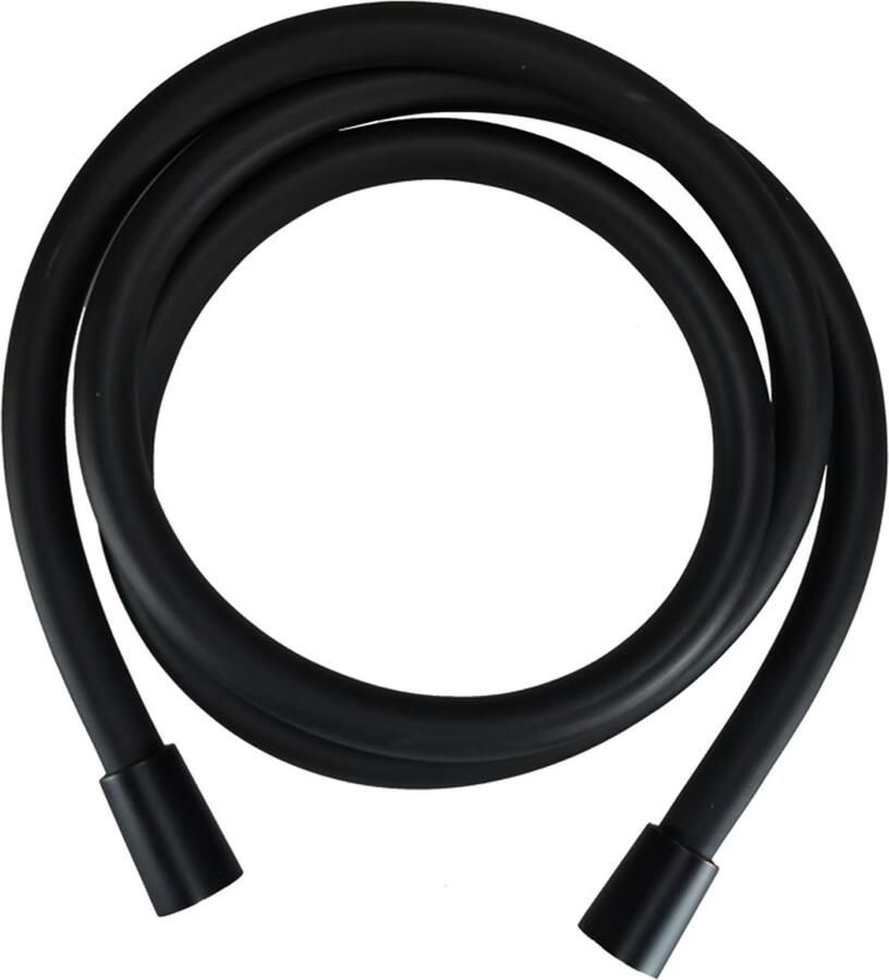 Wiesbaden Glijstang set UniMatch | 75 cm | Incl.Handdouche en Doucheslang | Messing | Rond | Mat zwart