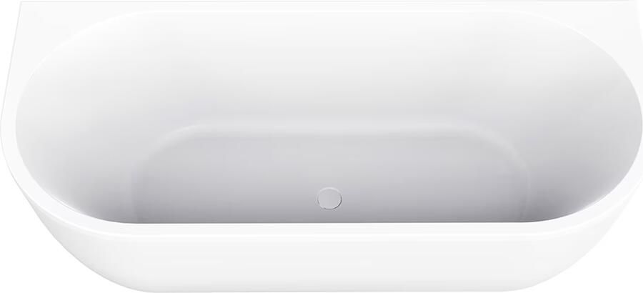 Wiesbaden Half-vrijstaand bad Zenn | 180x80 cm | Incl.Badafvoer | Acryl | Midden | Glans wit - Foto 3