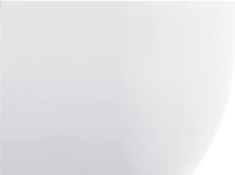 Wiesbaden Half-vrijstaand bad Zenn | 180x80 cm | Incl.Badafvoer | Acryl | Midden | Glans wit