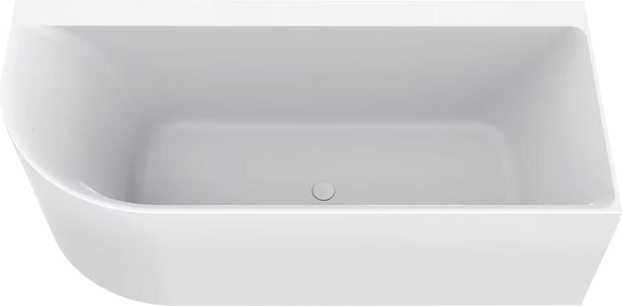 Wiesbaden Half-vrijstaand bad Zenn | 180x80 cm | Incl.Badafvoer | Acryl | Rechts | Glans wit - Foto 3