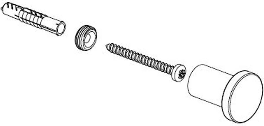 Wiesbaden Handdoek haak Alonzo | Wandmontage | 2.5 cm | Enkel haaks | Chroom - Foto 3