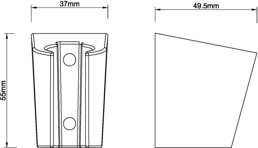 Wiesbaden Handdouchehouder UniMatch Caral | Kunststof | Rond | Geborsteld Koper - Foto 2