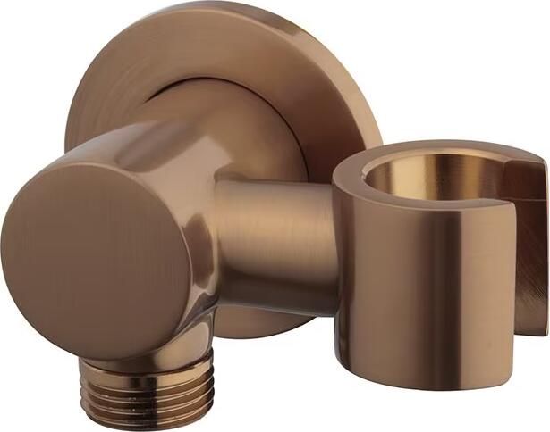 Wiesbaden Handdoucheset UniMatch | 1 Stand | Staafhanddouche | Rond | Geborsteld brons koper mat zwart - Foto 2