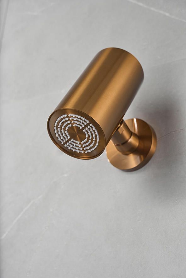 Wiesbaden Hoofddouche UniMatch | 8x15 cm | Rond | Geborsteld brons koper PVD - Foto 2