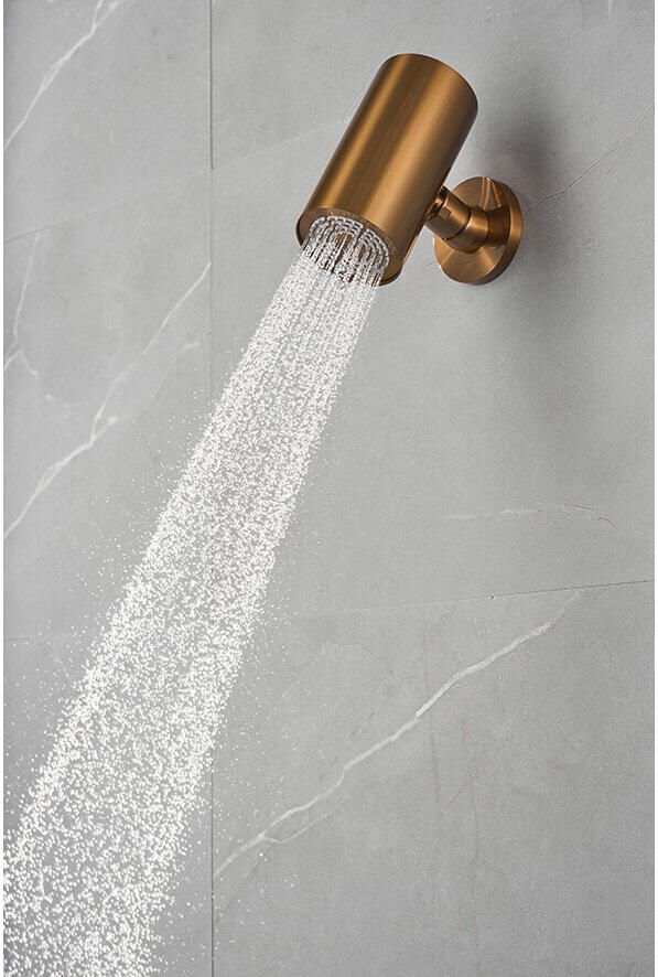 Wiesbaden Hoofddouche UniMatch | 8x15 cm | Rond | Geborsteld brons koper PVD