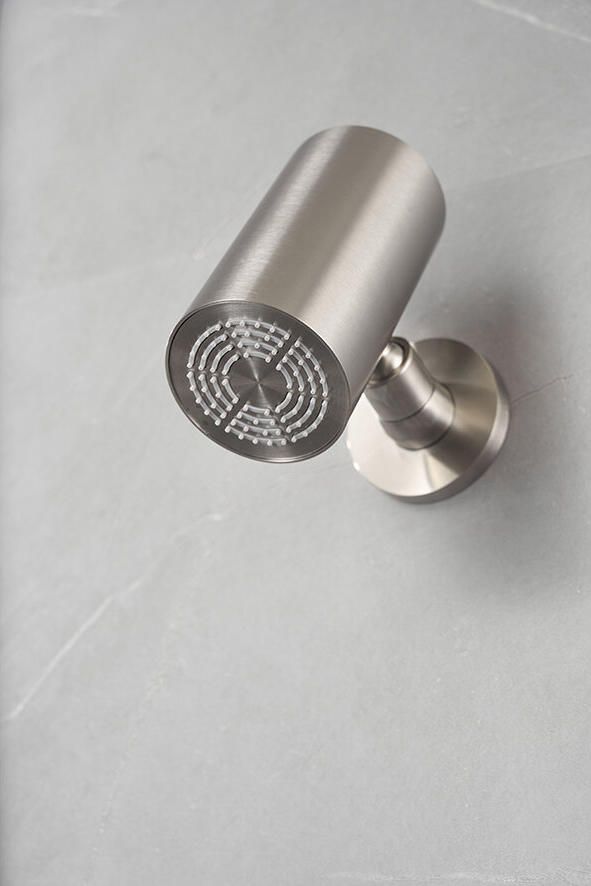 Wiesbaden Hoofddouche UniMatch | 8x15 cm | Rond | Geborsteld staal PVD - Foto 3