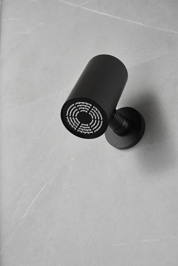 Wiesbaden Hoofddouche UniMatch | 8x15 cm | Rond | Mat zwart - Foto 2