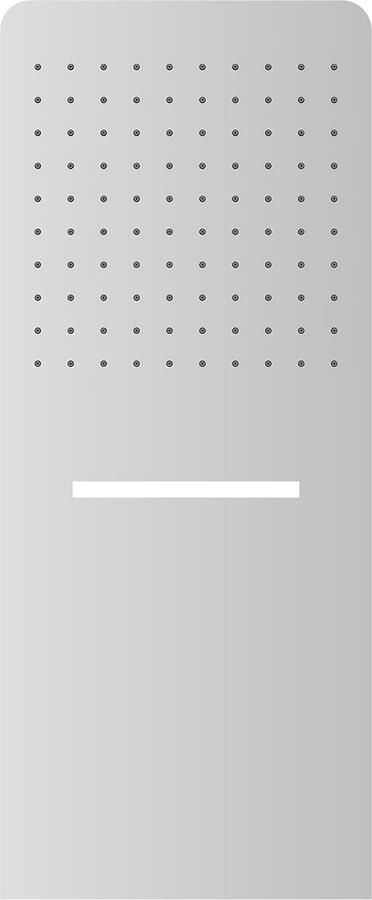 Wiesbaden Hoofddouche Wall | 60x25 cm | Met waterval | Rechthoek | Chroom - Foto 3