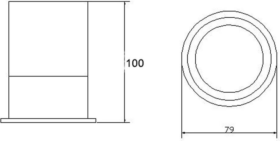 Wiesbaden Ida vrijstaande glashouder chroom
