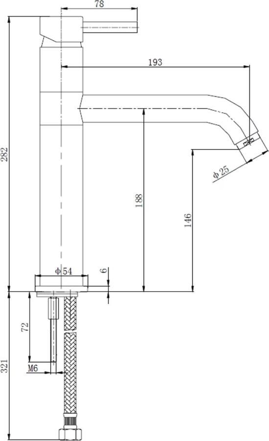 Wiesbaden Keukenkraan Cadans | Opbouw | 360° Draaibaar | Mengkraan | 1-hendel | Rond | Chroom - Foto 2