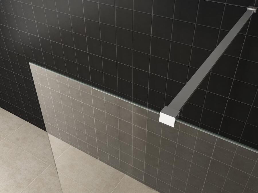 Wiesbaden Inloopdouche Miami 100x200cm Antikalk Helder Glas Chroom Profielloos 8mm Veiligheidsglas Easy Clean - Foto 5