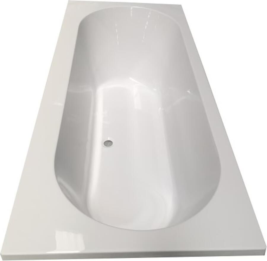 Xellanz Ligbad Inbouw Portus Rechthoek 1-2 Persoons Duobad 90x190x50cm Acryl Badkuip Glans Wit - Foto 4