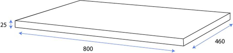 Wiesbaden Lotus topblad 80x46 cm naturel eik