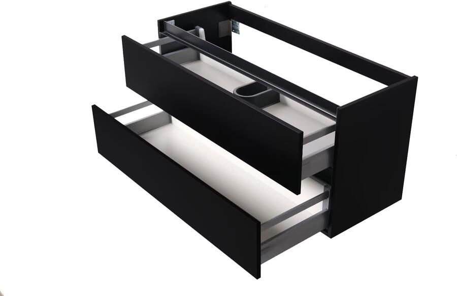 Wiesbaden Marmaris badmeubel met 2 laden 100x46 cm zwart mat - Foto 2