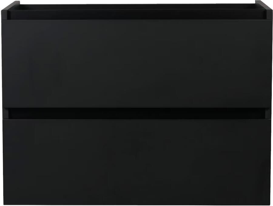 Wiesbaden Marmaris badmeubel met 2 laden 80x46 cm zwart mat - Foto 2