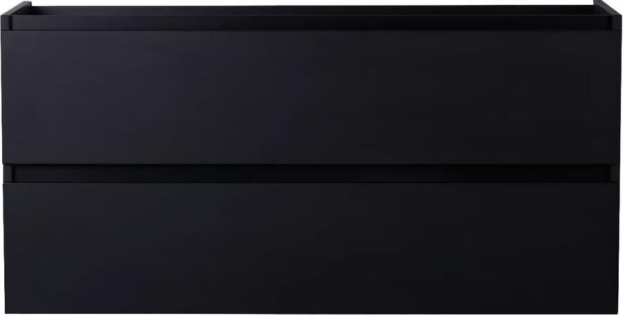 Wiesbaden Marmaris badmeubel met 2 laden en 1 uitsparing 120x46 cm zwart mat - Foto 3