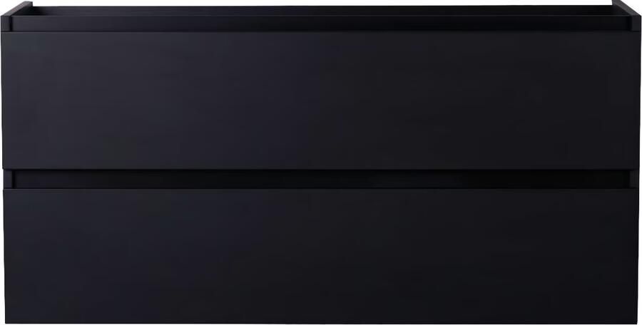 Wiesbaden Marmaris badmeubel met 2 laden en 2 uitsparingen 120x46 cm zwart mat - Foto 3
