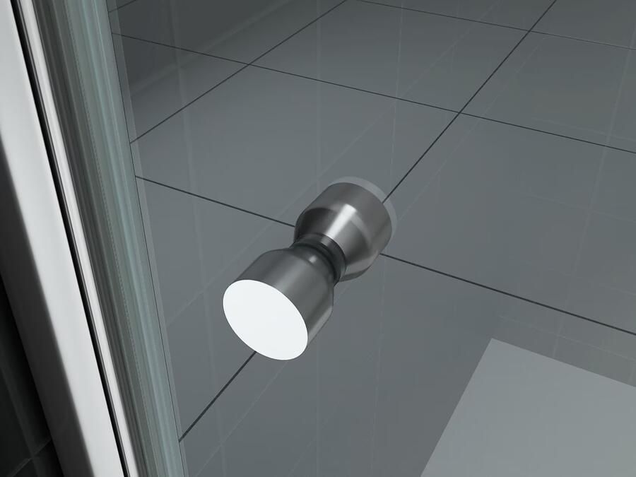 Wiesbaden Douchedeur Florida Nisdeur Draaideur 60x202cm Antikalk Helder Glas Chroom Profiel 8mm Veiligheidsglas Easy Clean - Foto 5
