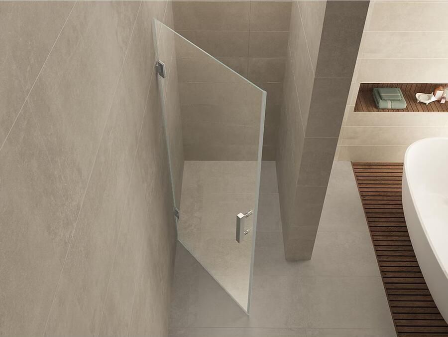 Wiesbaden Nisdeur Less | 100x200 cm | Nano-coating | Incl.Schanierset | Helder glas | Chroom beslag - Foto 3