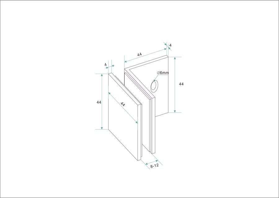Wiesbaden Nisdeur Less | 70x200 cm | Rookglas | Chroom beslag - Foto 2