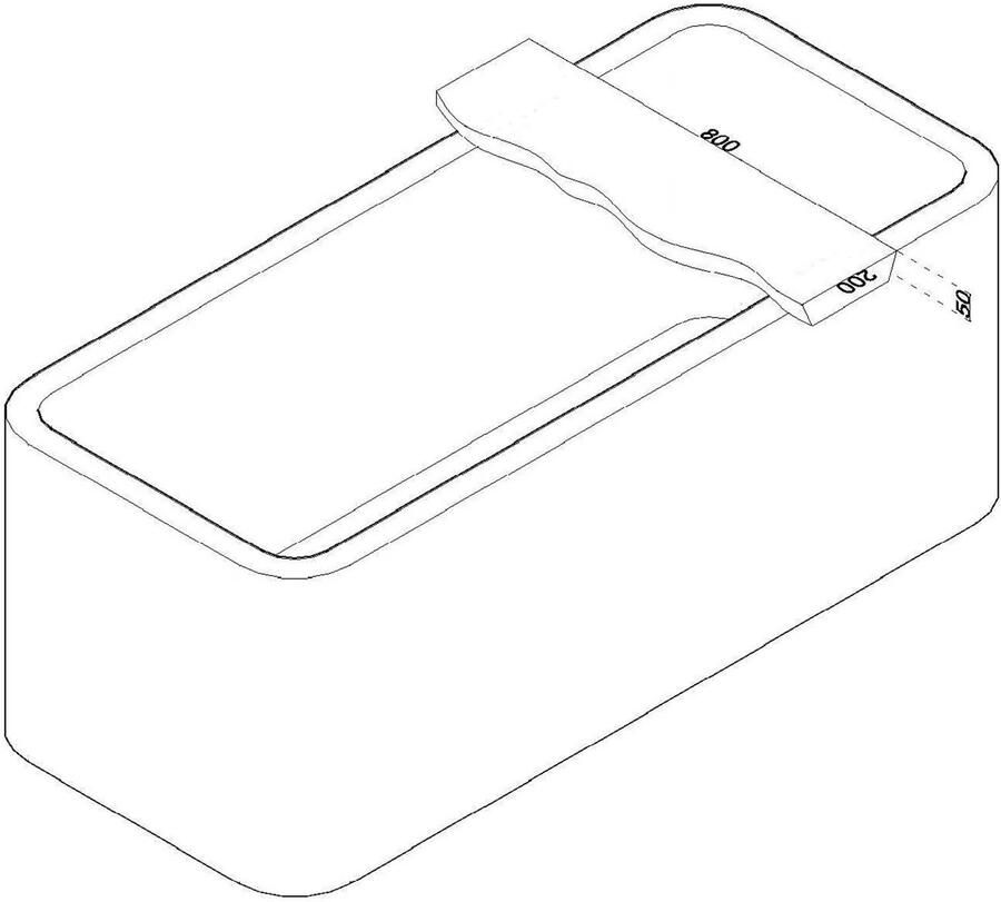 Wiesbaden Oak badplank eiken robuust 80x20x3 cm