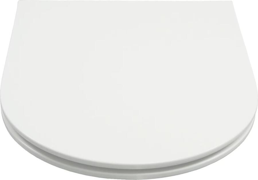 Wiesbaden Toiletbril Miko Flatline Softclose en Quickrelease Toiletzitting Wit - Foto 3