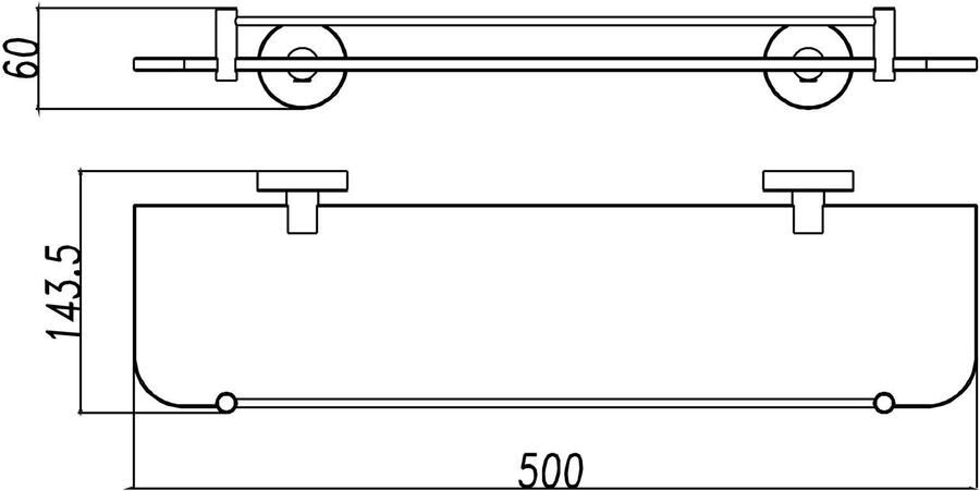 Wiesbaden Planchet 304 | Wandmontage | 50 | RVS | Rond | RVS