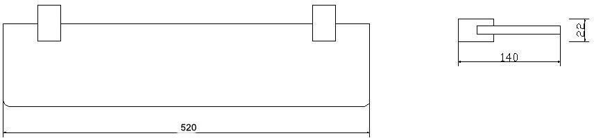 Wiesbaden Planchet Ida | Wandmontage | 52 cm | Messing | Messing geborsteld