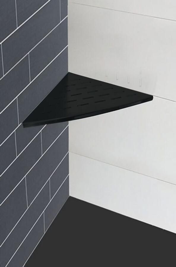 Wiesbaden Planchet InWall | Wandmontage | 29 cm | RVS | Driehoek | Zwart mat