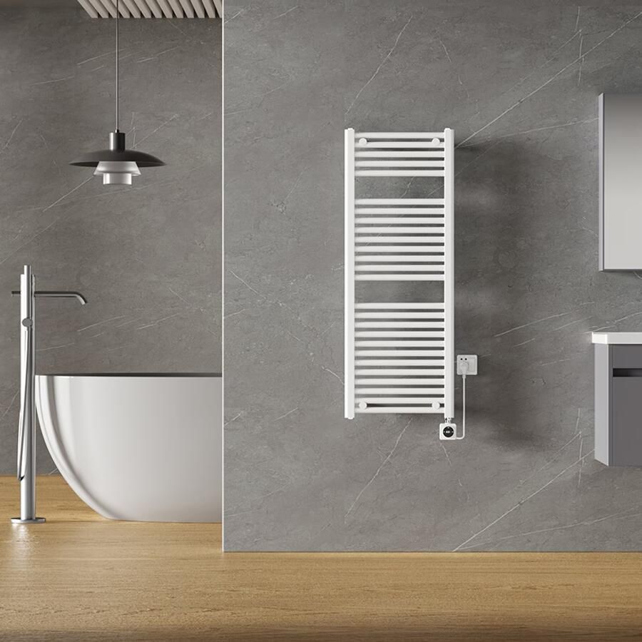 Wiesbaden Radiator Elara | 118.5x45 cm | Elektrisch | Smart Wifi | 700 Watt | Wit glans - Foto 3