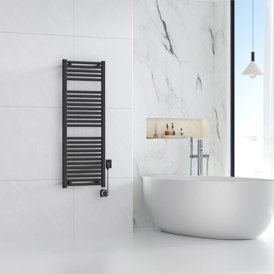 Wiesbaden Radiator Elara | 118.5x45 cm | Elektrisch | Smart Wifi | 700 Watt | Zwart mat - Foto 3