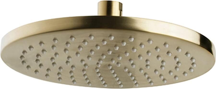 Wiesbaden Caral one-pack complete inbouwthermostaatset met muurbevestiging met 20 cm hoofddouche geborsteld messing - Foto 4