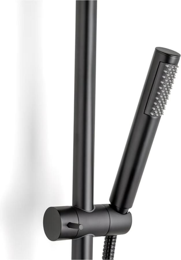 Wiesbaden Regendouche Opbouwset Caral Thermostatisch 25 cm Zwart Regendouche Opbouwset Caral Thermostatisch 20 cm Zwart - Foto 3