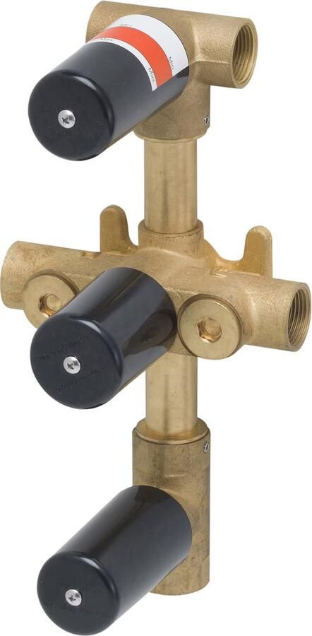 Wiesbaden Thermostatische Inbouw Regendouche Set Type 118 Body Jets Wandarm 20 cm Vierkant incl. Inbouwdeel - Foto 3