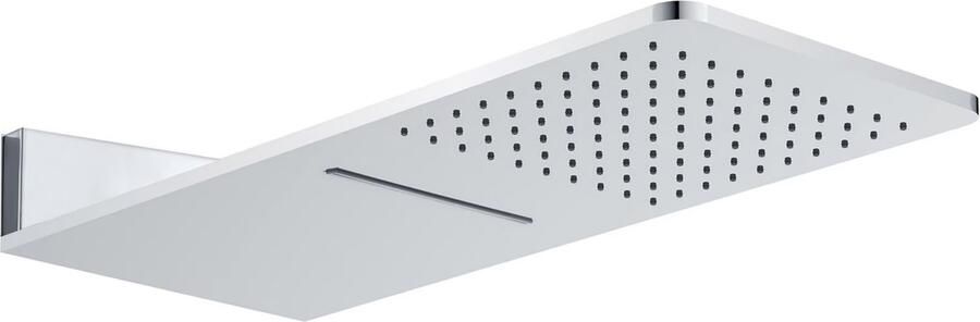 Wiesbaden Regendoucheset Inbouw Muur Valencia 24cm Vierkant Chroom Thermostaatkraan Handdouche Waterval - Foto 6