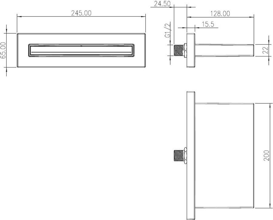 Wiesbaden Hoofddouche ABS Waterval Bad Uitloop Verchroomd Messing 20x2.2cm - Foto 2