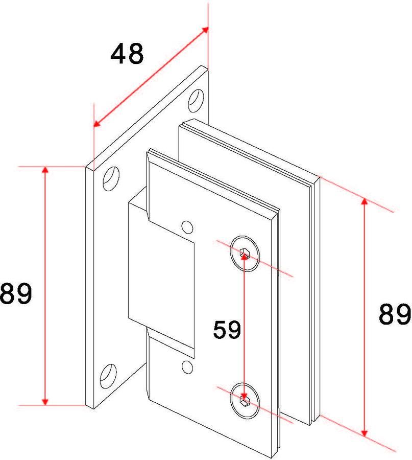 Wiesbaden Scharnierset en deurgreep geborsteld messing