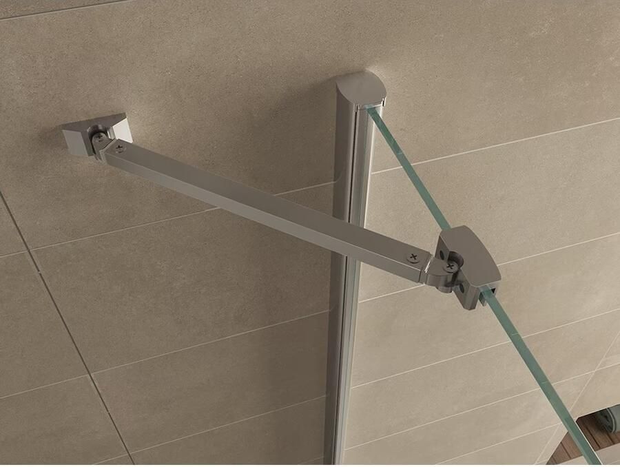 Wiesbaden Douchecabine Vierkant Draaideur 100x100x200cm Antikalk Helder Glas Chroom Profiel 8mm Veiligheidsglas Easy Clean - Foto 2