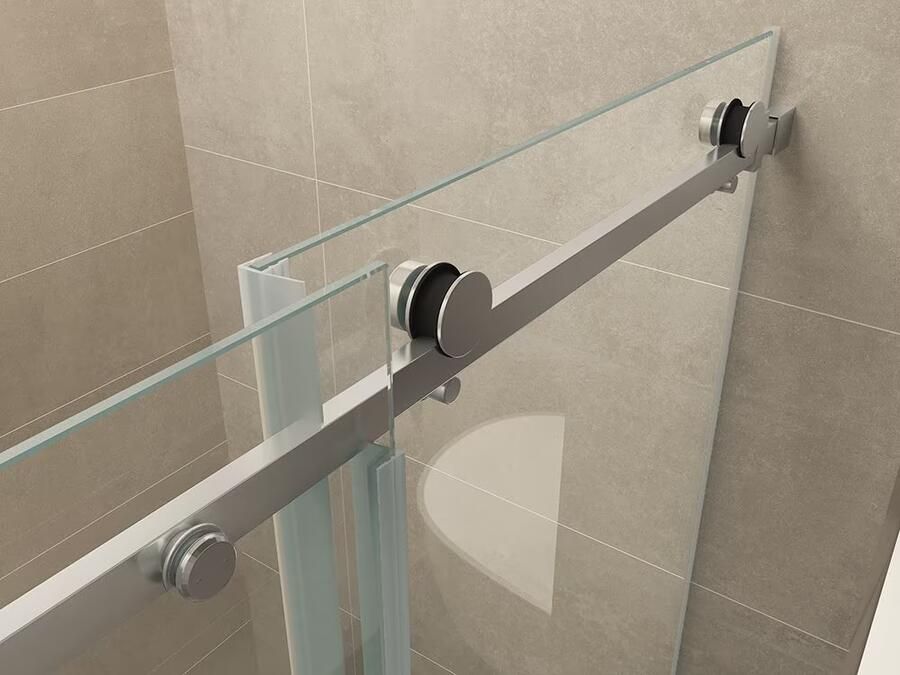 Wiesbaden Douchedeur Nisdeur Schuifdeur 160x200cm Antikalk Helder Glas Chroom Profiel 8mm Veiligheidsglas Easy Clean - Foto 2