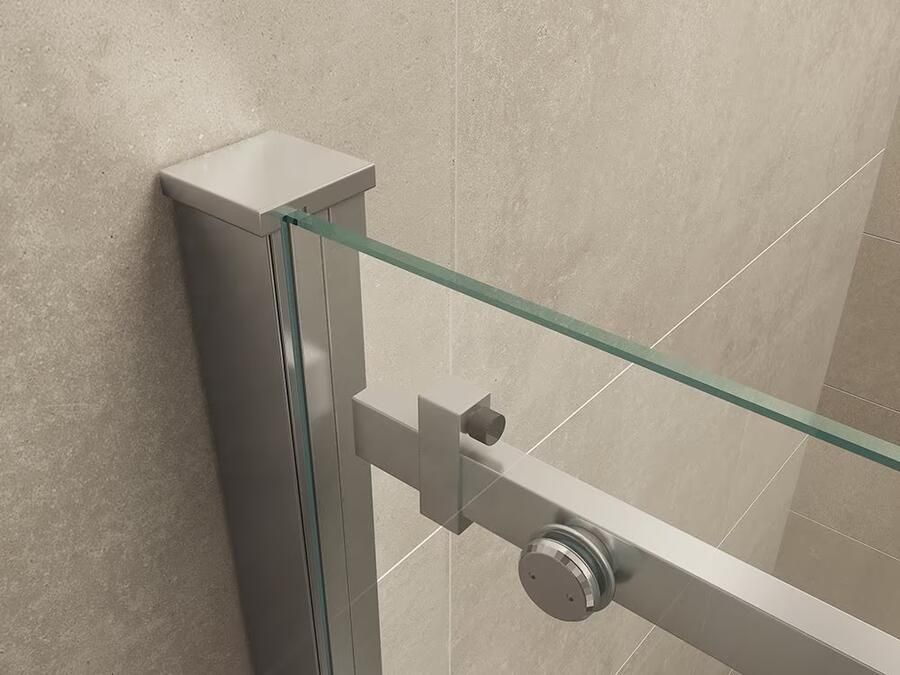 Wiesbaden Douchedeur Nisdeur Schuifdeur 160x200cm Antikalk Helder Glas Chroom Profiel 8mm Veiligheidsglas Easy Clean - Foto 3