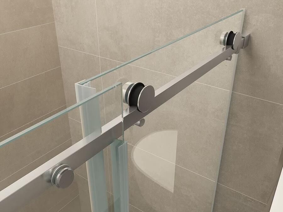 Wiesbaden Douchedeur Nisdeur Schuifdeur 170x200cm Antikalk Helder Glas Chroom Profiel 8mm Veiligheidsglas Easy Clean - Foto 2