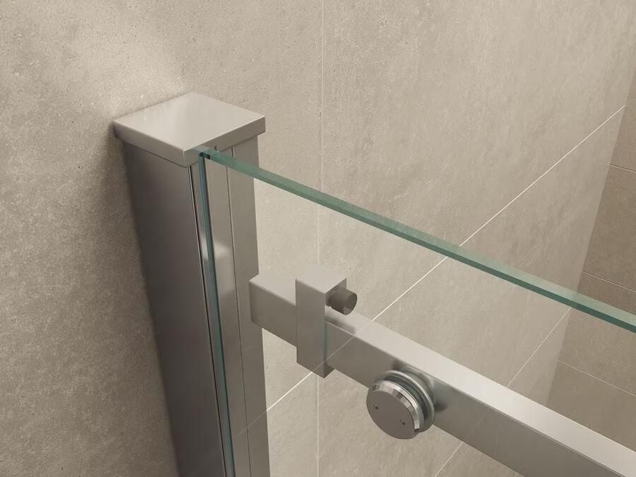 Wiesbaden Douchedeur Nisdeur Schuifdeur 170x200cm Antikalk Helder Glas Chroom Profiel 8mm Veiligheidsglas Easy Clean - Foto 3