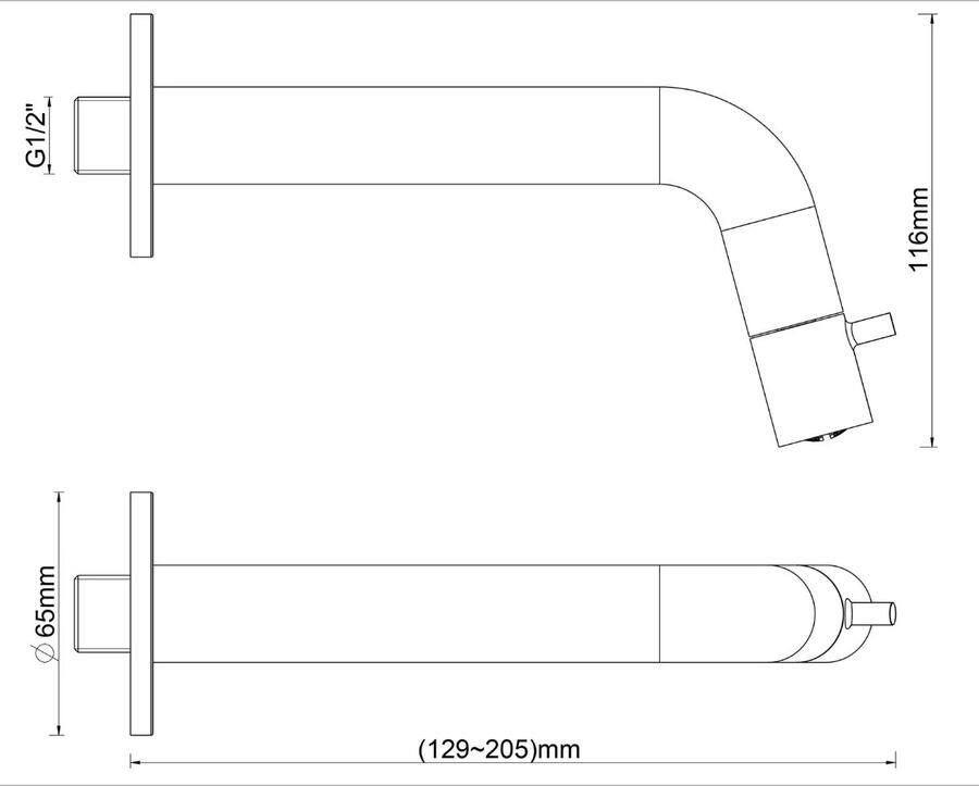 Wiesbaden Sophia fonteinkraan inkortbaar inbouw geborsteld brons koper PVD
